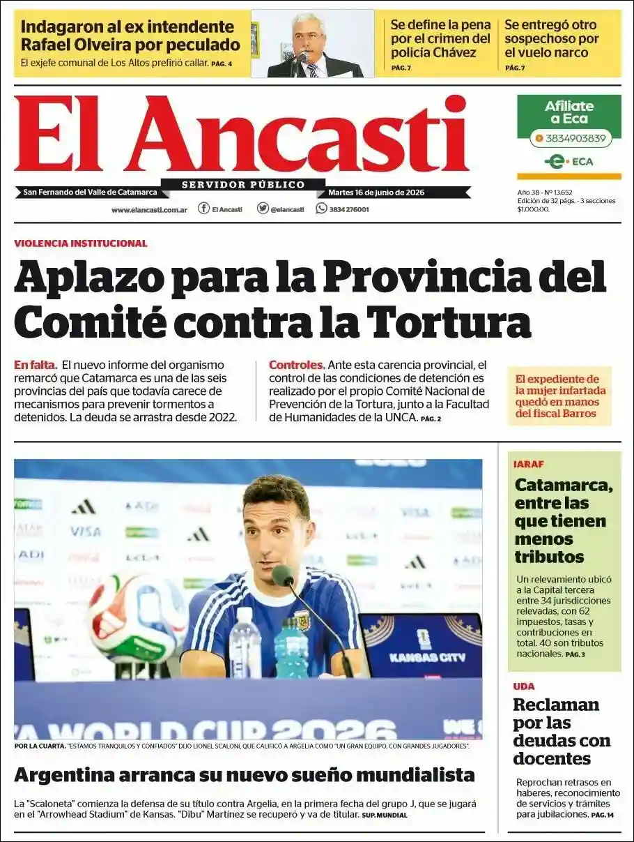 Media Panel - Developments and Systems | RADIO 97 UNO - Tapa del diario Ancasti