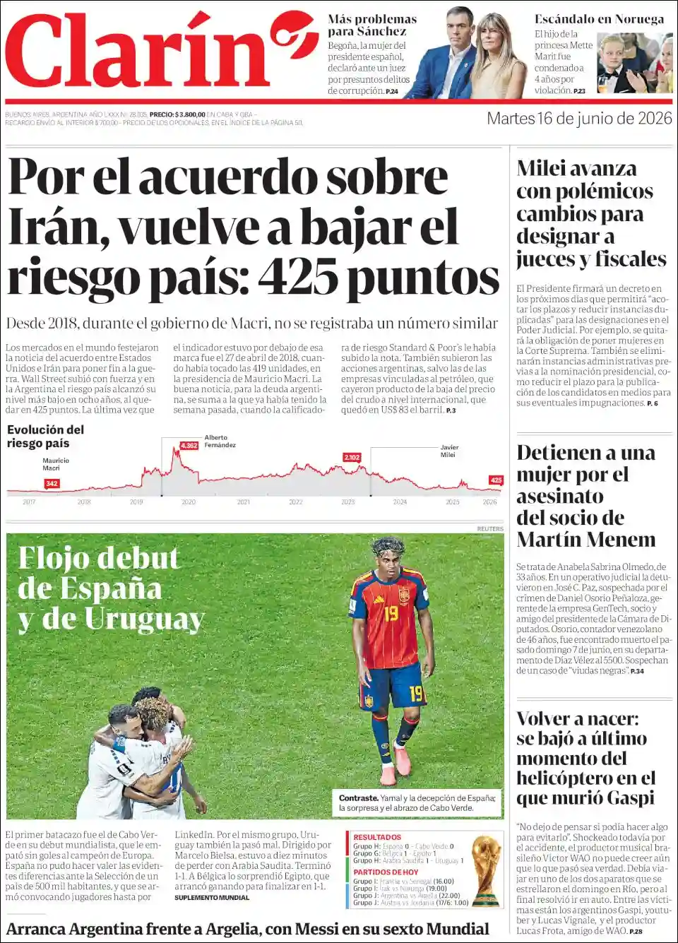 Media Panel - Developments and Systems | RADIO 97 UNO - Tapa del diario Clarin