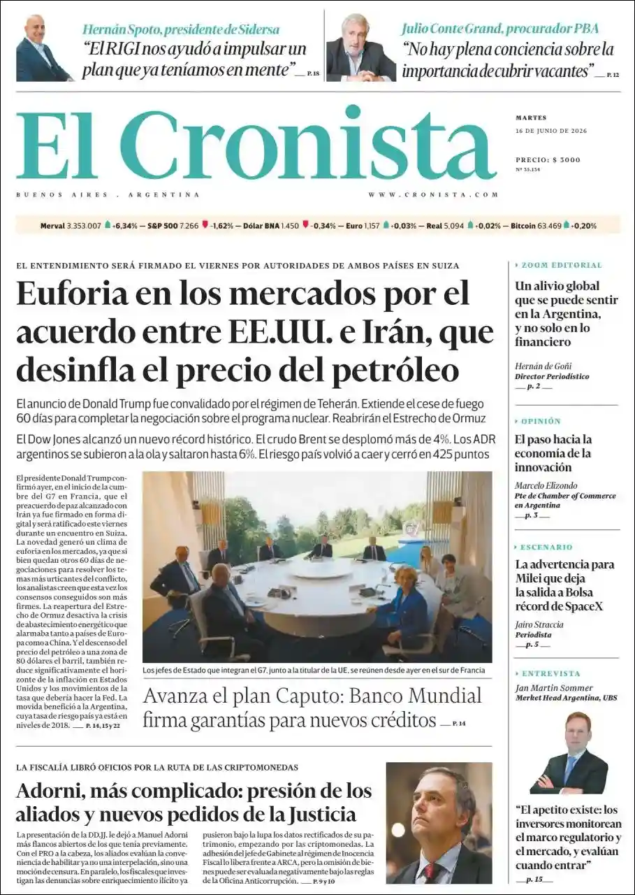 Media Panel - Developments and Systems | RADIO 97 UNO - Tapa del diario Cronista