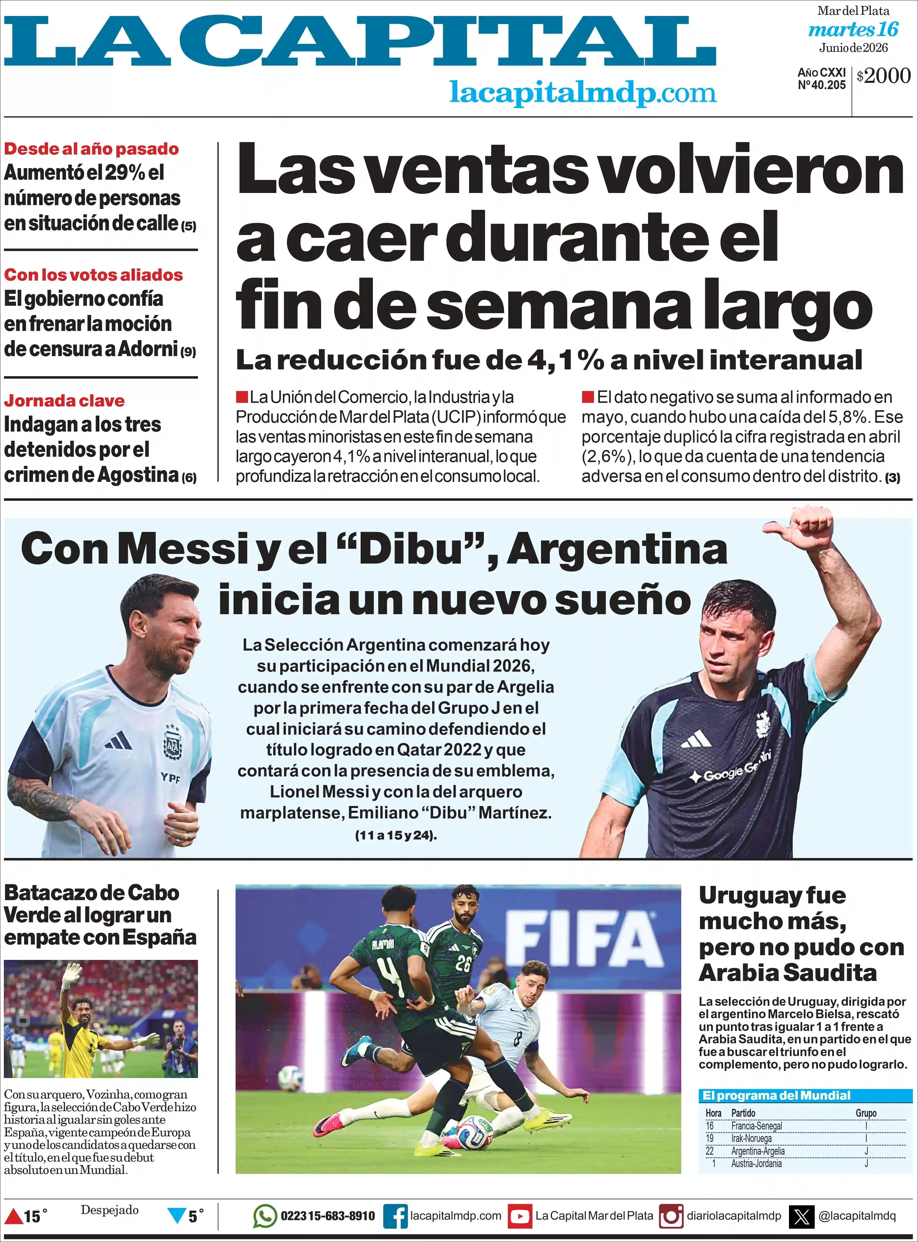 Media Panel - Developments and Systems | RADIO 97 UNO - Tapa del diario La Capital