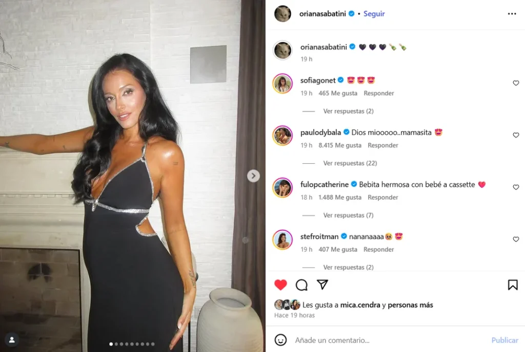 Oriana Sabatini presumió su pancita con un look sexy en la boda de Peque Schwartzman y Eugenia De Martino